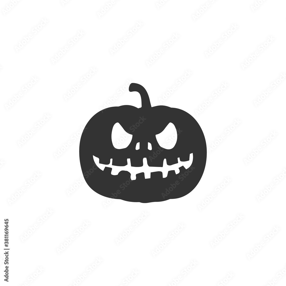 Halloween pumpkin sign vector icon Halloween pumpkin sign vector icon