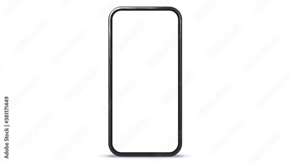 Mobile Phone Drawing Animation Template. Isolated Mockup With White and Green Screen. Mobile Phone Drawing Animation Template. Isolated Mockup With White and Green Screen.