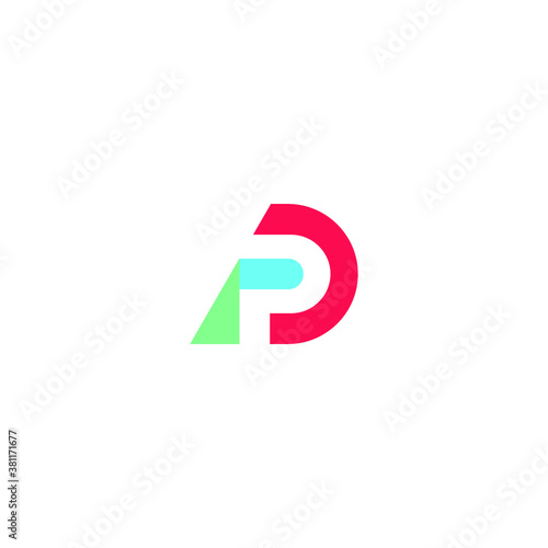 Free Download PD alphabet logo lineart P technologies vector icon illustrations - GFXLoad