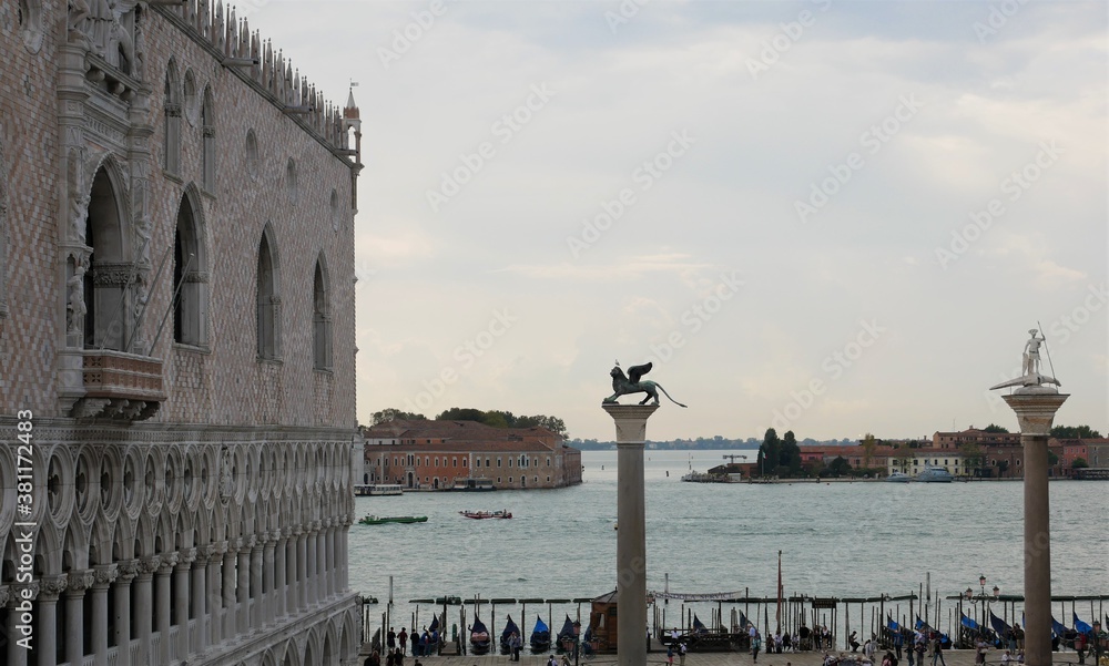 Symbol of Venice, Saint Mark Square, Venice, Italy 