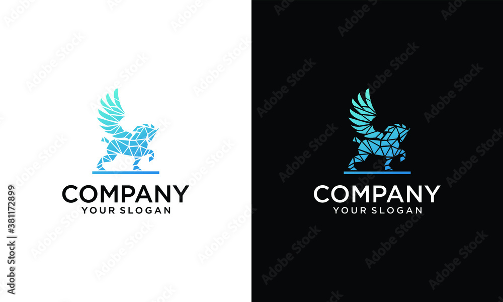 Horse Coat. Running Horse Icon Isolated On White and black Background - Vector Illustration, Editable Template For Your Logo Design