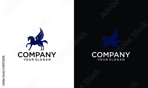 Horse Coat. Running Horse Icon Isolated On White and black Background - Vector Illustration, Editable Template For Your Logo Design