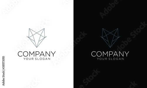 fox logo hipster vintage retro vector icon illustration