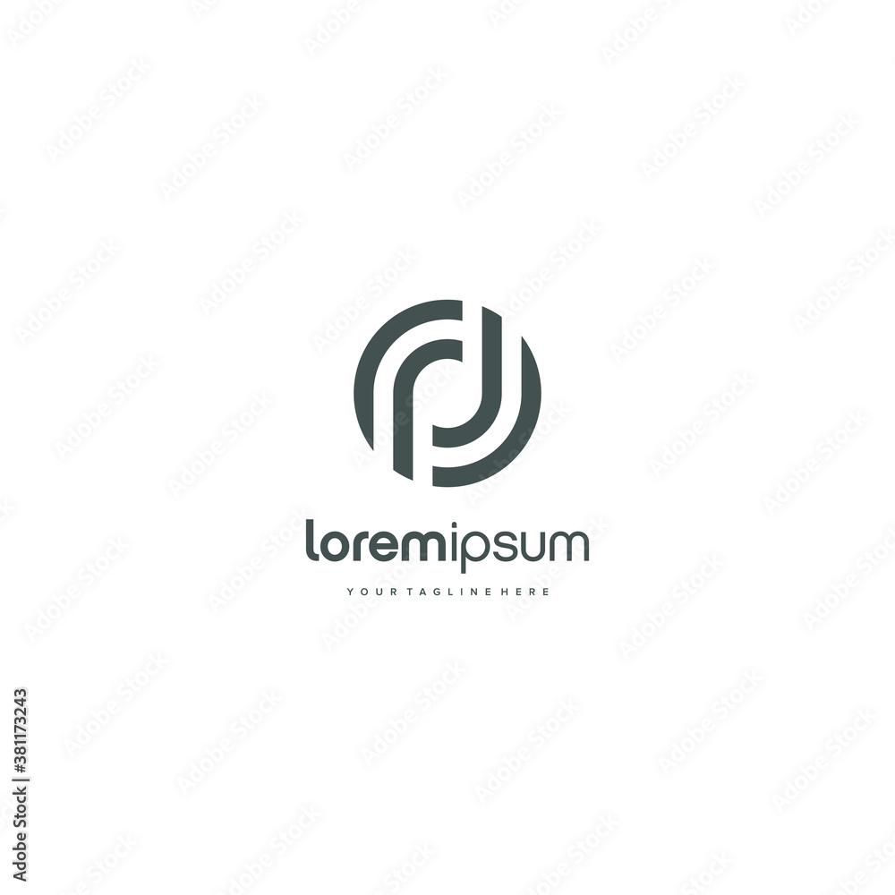 PD alphabet initial DP logo lineart circle vector technologies icon illustrations PD alphabet initial DP logo lineart circle vector technologies icon illustrations