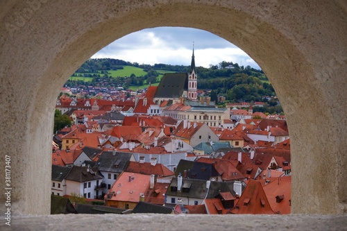 view of the old town Cesky Krumlov