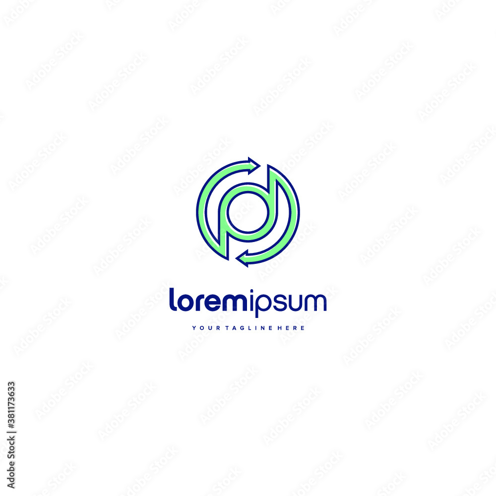 PD alphabet initial DP logo lineart circle vector technologies icon illustrations PD alphabet initial DP logo lineart circle vector technologies icon illustrations