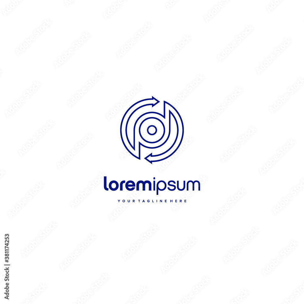 PD alphabet initial DP logo lineart circle vector technologies icon illustrations PD alphabet initial DP logo lineart circle vector technologies icon illustrations