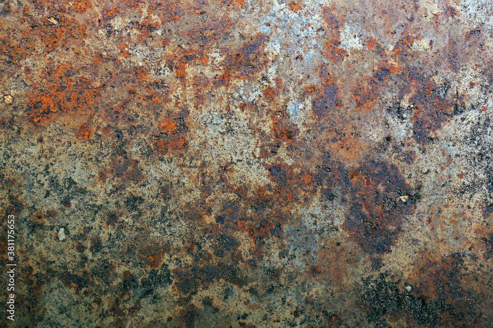 Rusting on the surface of old iron, steel destruction, decay and grunge textured background Rusting on the surface of old iron, steel destruction, decay and grunge textured background