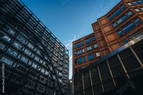 Canvas Print Boardwalk House and the Broadgate Tower, at 20 Primrose street in the evening