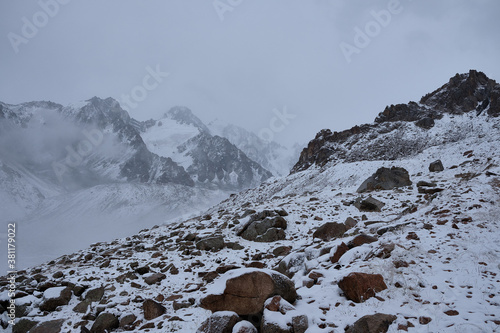 Mountaineering in the TuyukSu mountains. Kazakhstan photo