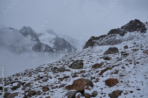Mountaineering in the TuyukSu mountains. Kazakhstan