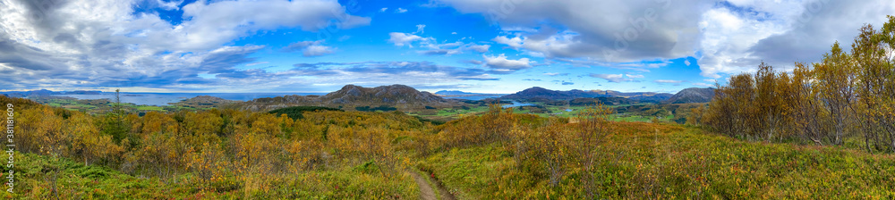 Panorama landscape in the mountains,Northern Norway