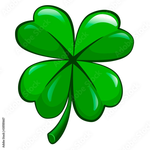 3D Clover illustration. Isolated clover vector illustration.