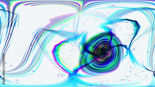 Motion graphics. Chromatic aberration. White background