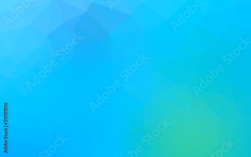 Light Blue, Green vector abstract polygonal cover. Triangular geometric sample with gradient. Triangular pattern for your business design.