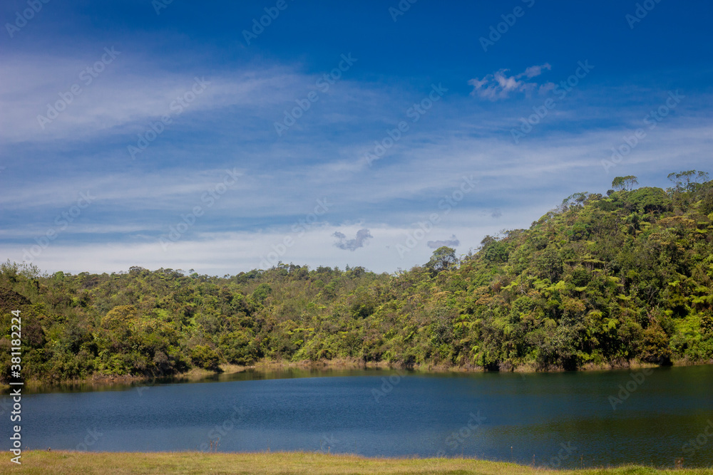 Landscape of the reservoir of Peñol and Guatapé located in Antioquia (Colombia) Landscape of the reservoir of Peñol and Guatapé located in Antioquia (Colombia)