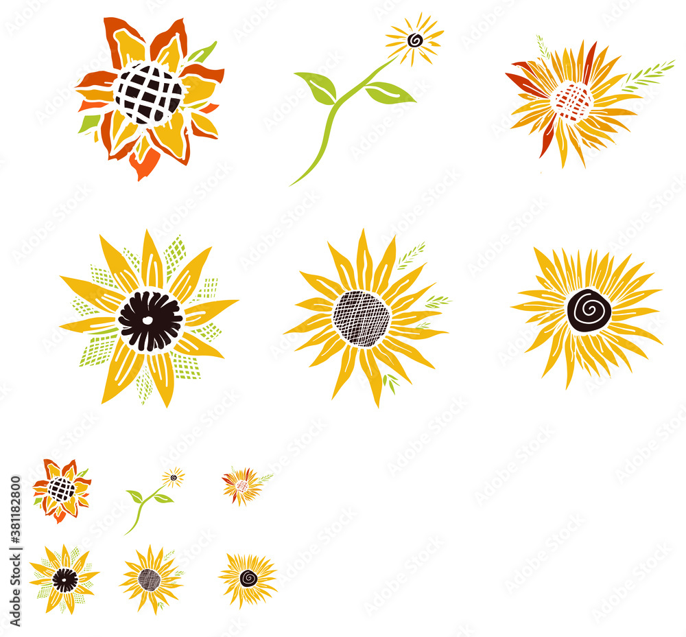 Sunflower digital design. Vector illustration. Sunflower digital design. Vector illustration.