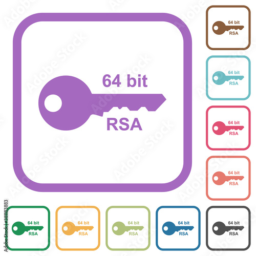 64 bit rsa encryption simple icons photo