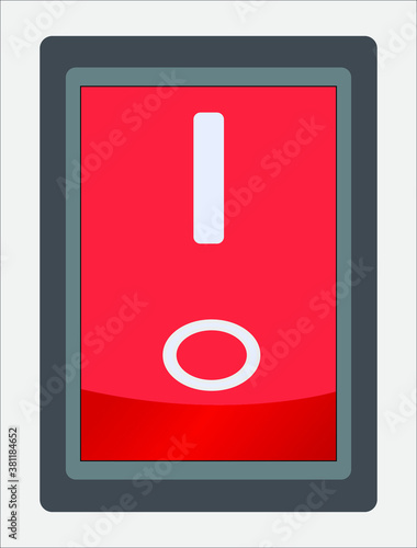 power on off switch mini red gray color plastic body