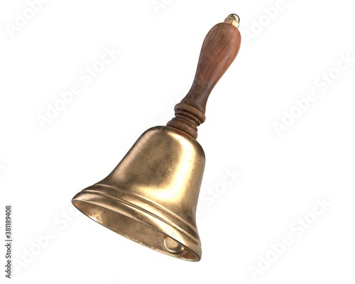 3D render of Hand Bell isolated on white