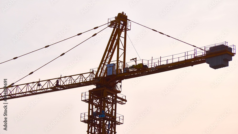 Construction crane against the sky. general plan