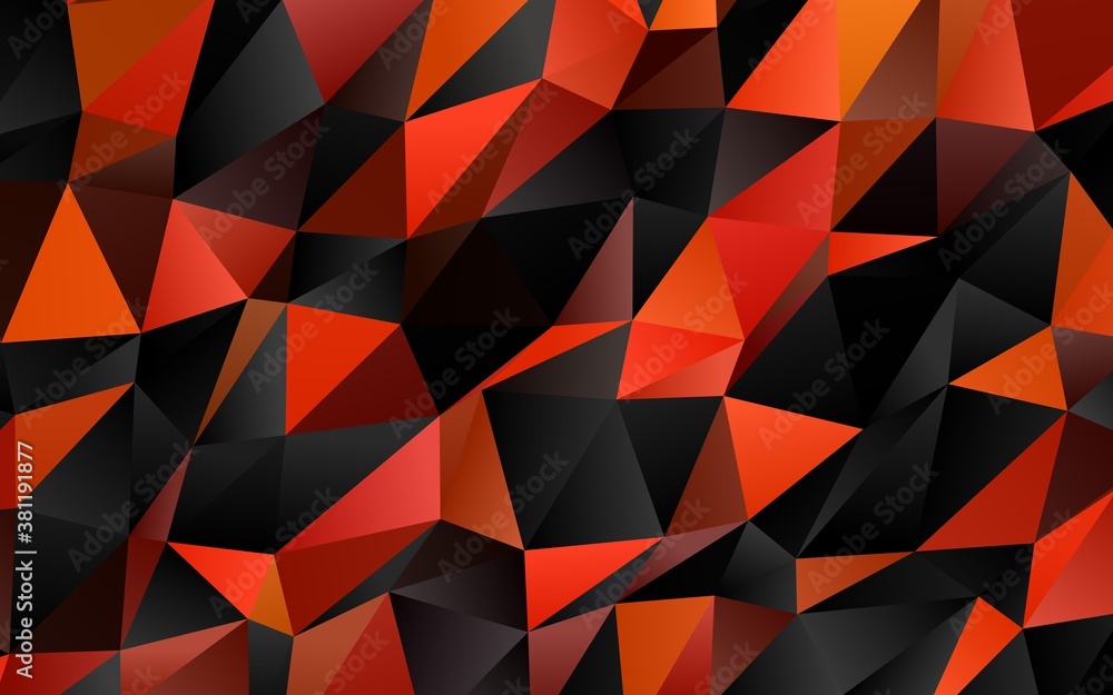 Light Orange vector abstract polygonal cover. Shining illustration, which consist of triangles. Triangular pattern for your business design. Light Orange vector abstract polygonal cover. Shining illustration, which consist of triangles. Triangular pattern for your business design.