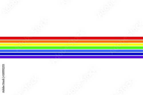 Jewish autonomous oblast flag vector illustration. Russian federation territory. Land part of Russia. Gay flag, symbol of pride.