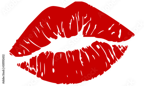 red lips print