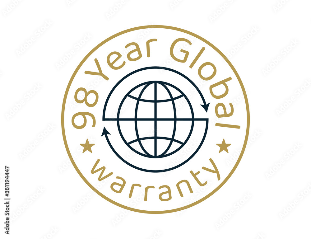 98 year global warranty images, 98 years worldwide warranty logos