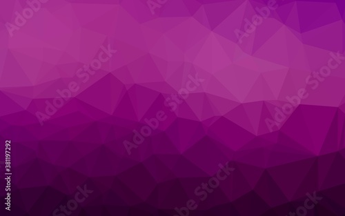 Dark Purple vector blurry triangle template. Glitter abstract illustration with an elegant design. Elegant pattern for a brand book.