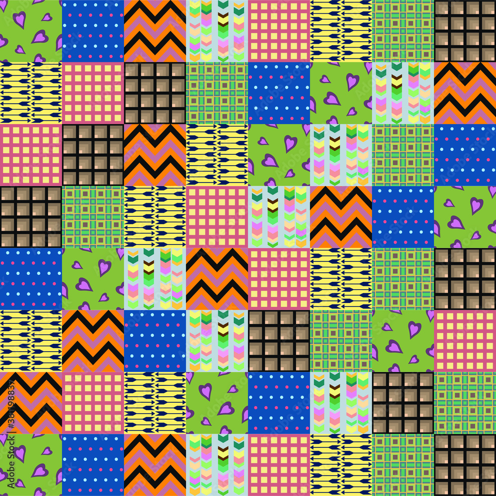 Obraz premium seamless pattern with shapes