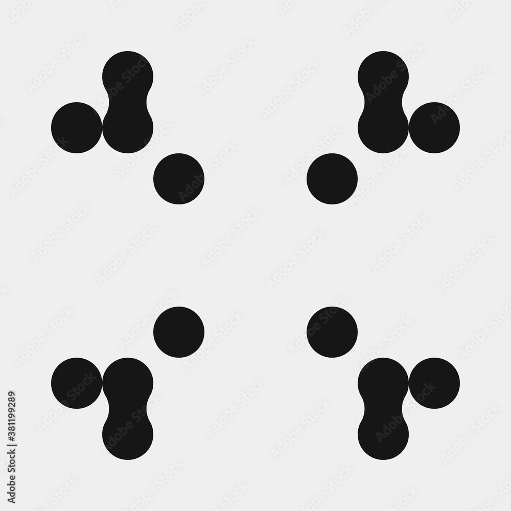 Fototapeta premium Abstract Cross Pattern Dots Logo generative computational art illustration
