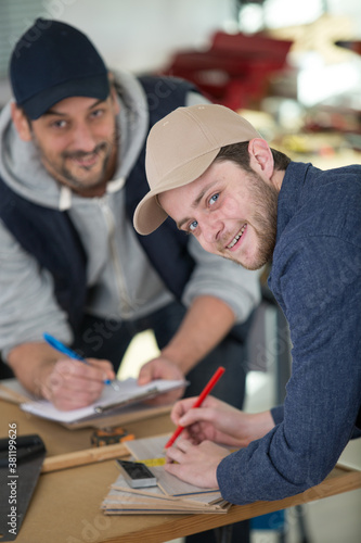 young man as a carpenter or carpenter apprentice