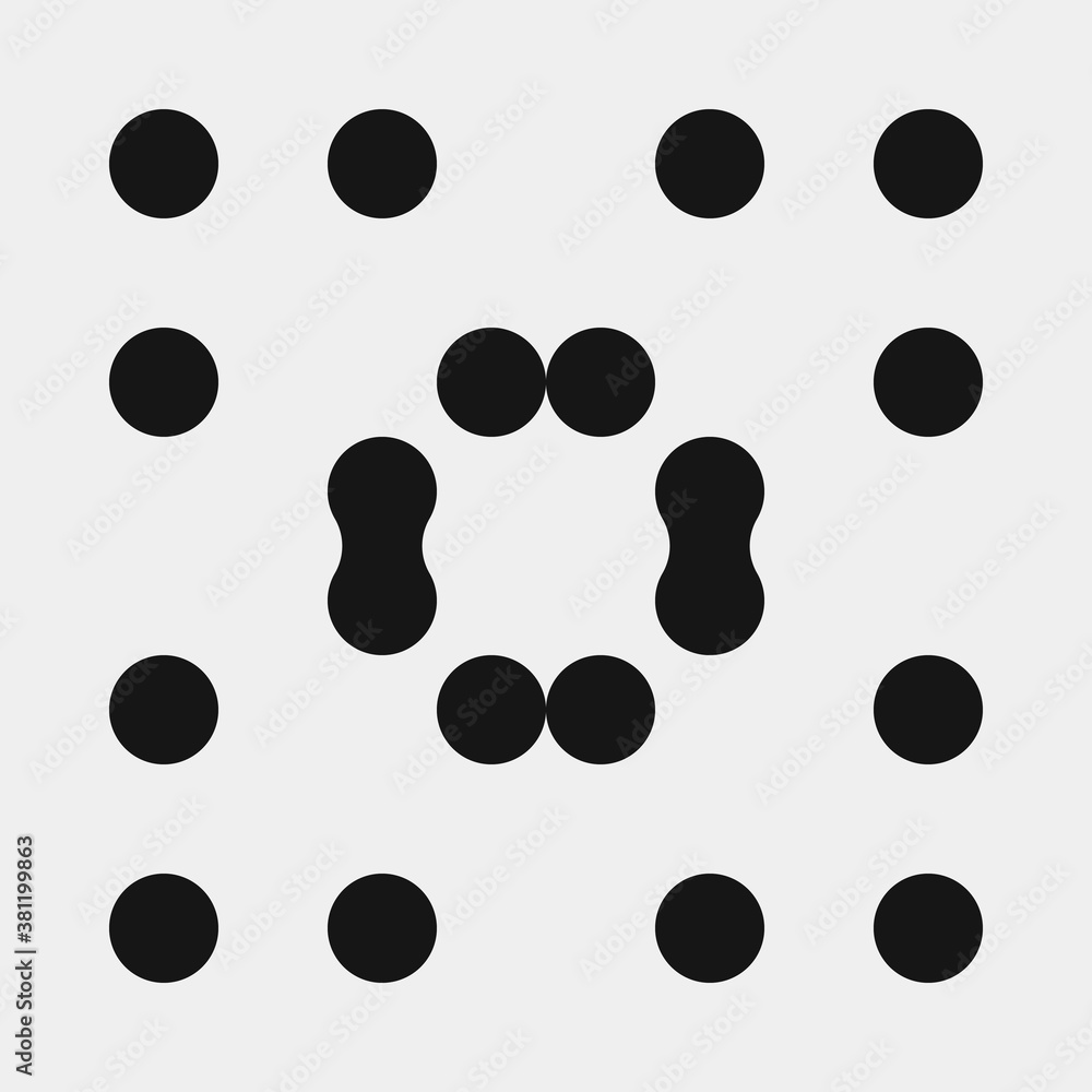 Abstract Cross Pattern Dots Logo generative computational art illustration Abstract Cross Pattern Dots Logo generative computational art illustration