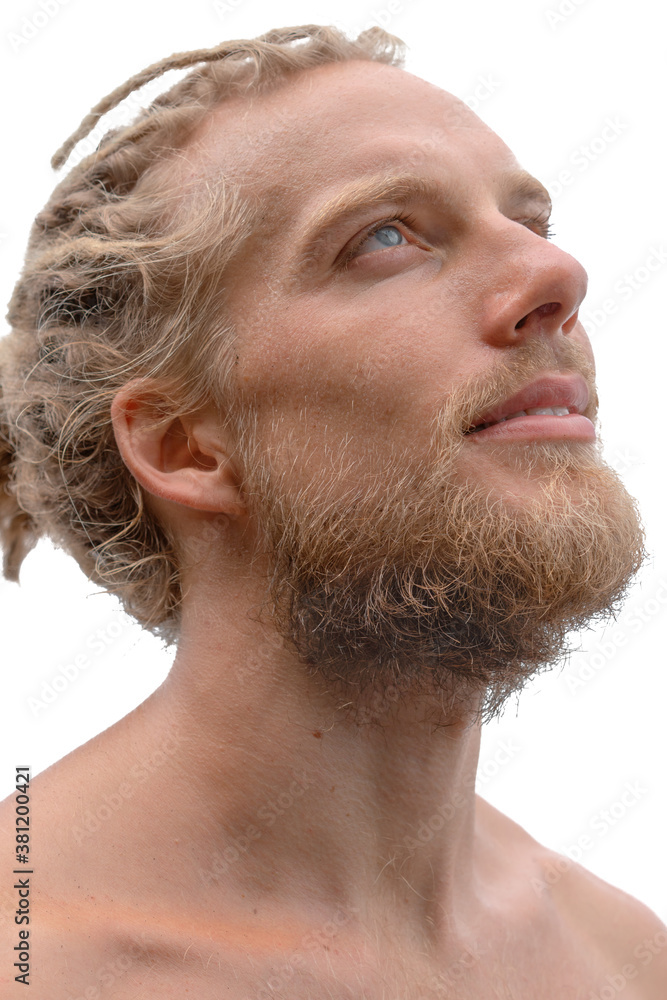 Obraz premium A portrait on a white background