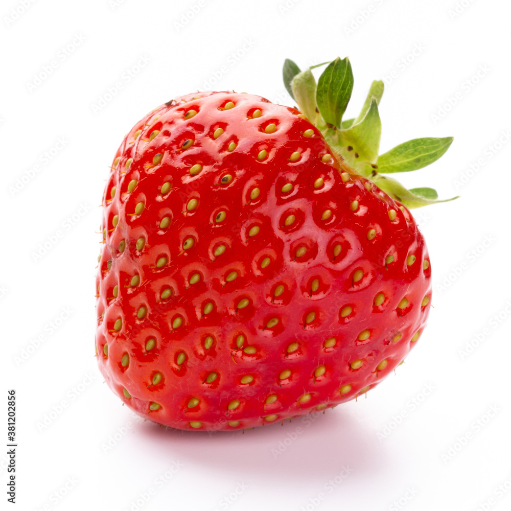 Fresh strawberries closeup on a white background. Isolated - Image Fresh strawberries closeup on a white background. Isolated - Image
