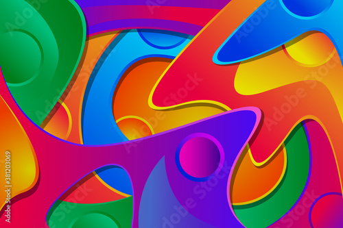 Abstract wave texture colorful background, Wallpaper illustration rainbow.