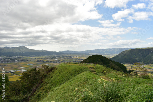 Image of Aso scenery Stairs and hill observatory