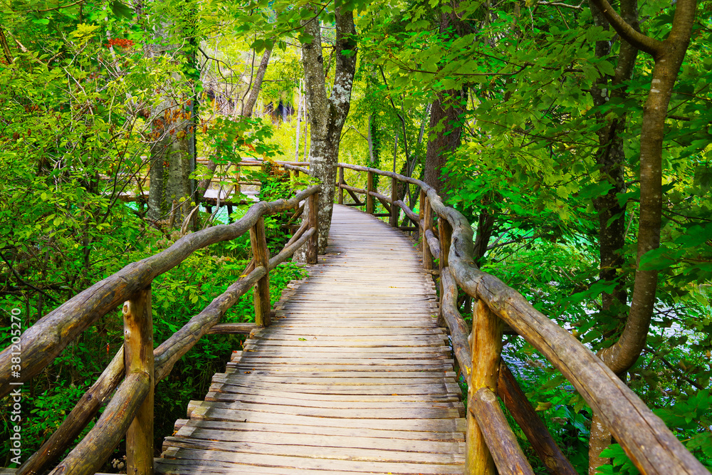 Late summer landscape in Plitvice National Park, Croatia, Europe Late summer landscape in Plitvice National Park, Croatia, Europe