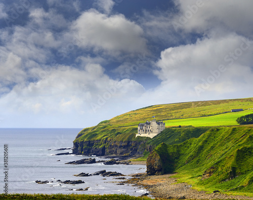 Dunbeath Castle is located on the east coast of Caithness, 2 kilometres (1.2 mi) south of Dunbeath, in northern Scotland. photo