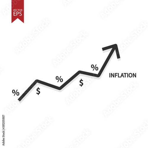 Inflation Icon - Stock Vector Illustration