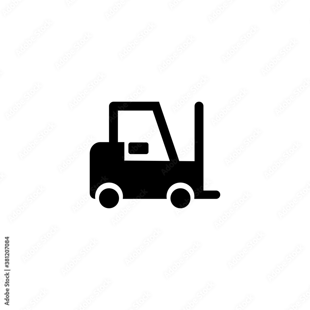 forklift icon on white background forklift icon on white background