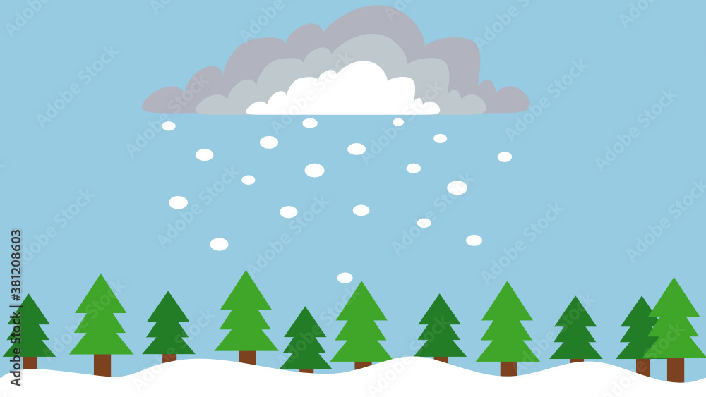 pine snowfall, christmas day, happy holidays