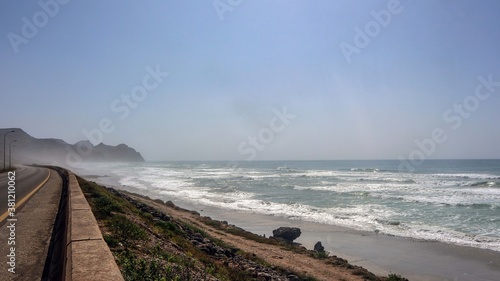 strong waves on beach photo