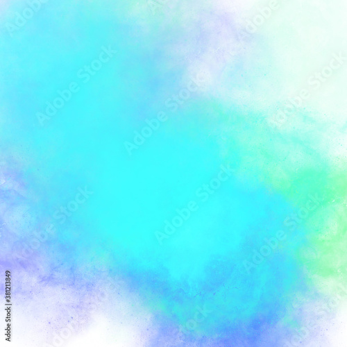 Shades of blue stains of watercolor paint with a nebula gradient. Abstract backdrop wallpaper background, beautiful watercolor texture stains paint