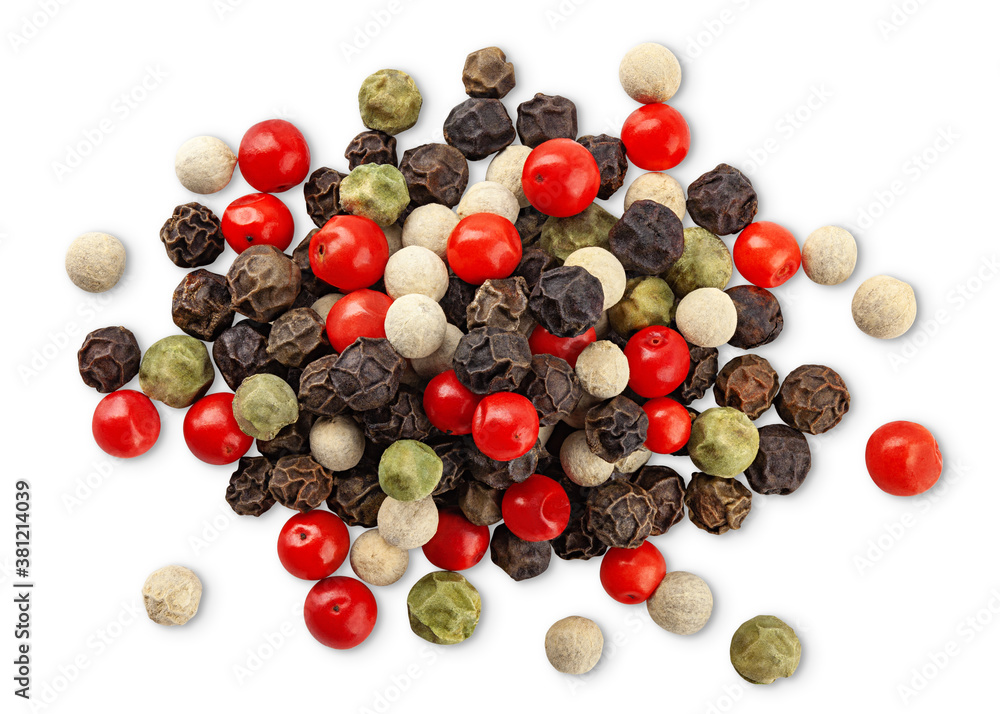 pepper mix, full depth of field, red, black, white, allspice, clipping path pepper mix, full depth of field, red, black, white, allspice, clipping path