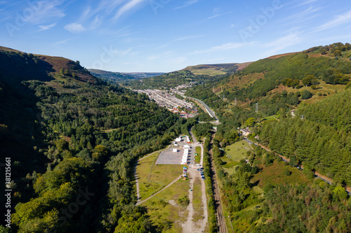 Aerial view of a Welsh COVID testing centre photo