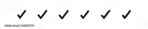 Check mark icon. Yes symbol, ok concept web button sign in vector flat