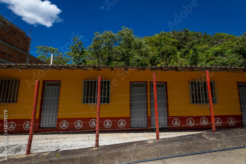 Old house in colombia field.