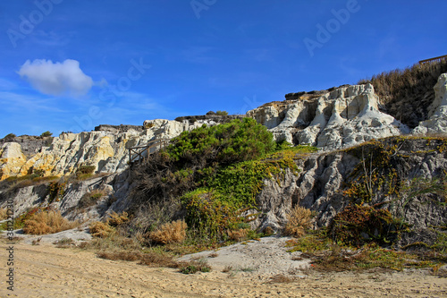  Asperillo cliff to Castilla beach (Cuesta Maneli), a natural and protected beach area, located between Matalascañas Beach and Mazagón beach, surrounded by dunes, vegetation.
